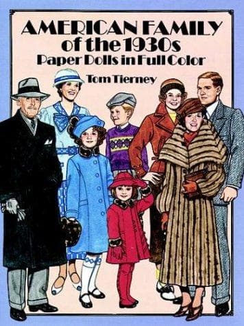 American Family of the 1930's-Paper Dolls in Full Color