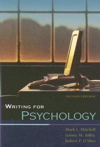 Cover image for Writing for Psychology (with InfoTrac )