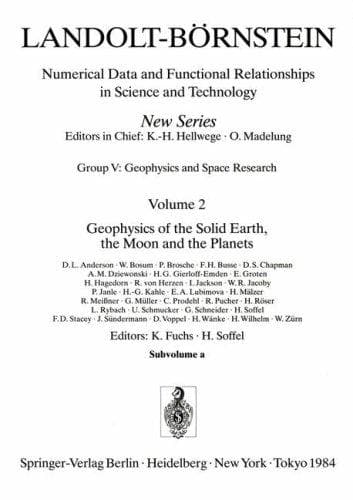 Cover image for Geophysics of the Solid Earth, the Moon and the Planets