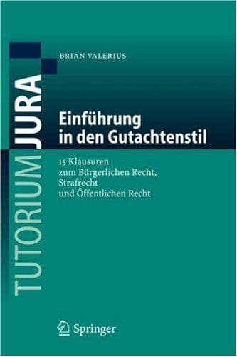 Cover image for Einführung in den Gutachtenstil