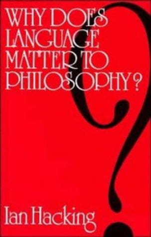 Cover image for Why does language matter to philosophy?