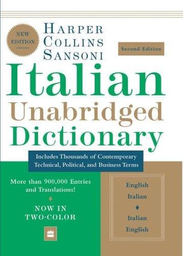 Cover image for HarperCollins Sansoni Italian Unabridged Dictionary, Second Edition