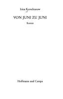Cover image for Von Juni zu Juni