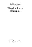 Theodor Storm Biographie