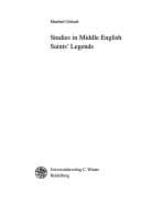 Cover image for Studies in Middle English saints' legends