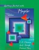 Cover image for Getting started with Maple
