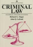 Cover image for Criminal law