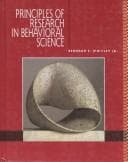 Cover image for Principles of research in behavioral science