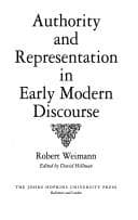 Cover image for Authority and representation in early modern discourse