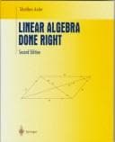 Cover image for Linear algebra done right
