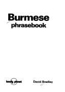 Cover image for Burmese phrasebook