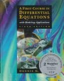 Cover image for A first course in differential equations with modeling applications