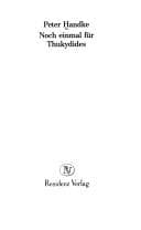 Cover image for Noch einmal für Thukydides