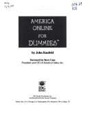 Cover image for America Online for dummies