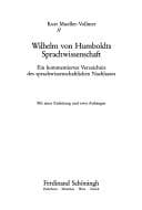 Wilhelm von Humboldts Sprachwissenschaft