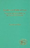 Studies in biblical law