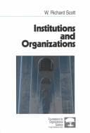 Cover image for Institutions and organizations