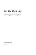 Cover image for On the third day
