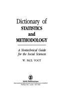 Cover image for Dictionary of statistics and methodology