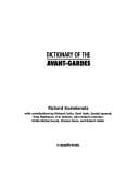 Cover image for Dictionary of the avant-gardes