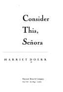 Cover image for Consider this, señora