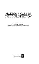 Cover image for Making a case in child protection