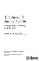 Cover image for The juvenile justice system