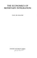 Cover image for The economics of monetary integration