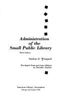 Cover image for Administration of the small public library