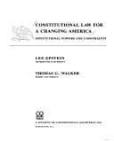 Cover image for Constitutional law for a changing America.