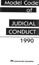 Cover image for Model code of judicial conduct.
