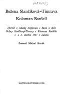 Božena Slančíková-Timrava, Koloman Banšell
