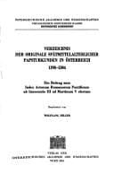 Verzeichnis der Originale spätmittelalterlicher Papsturkunden in Österreich, 1198-1304