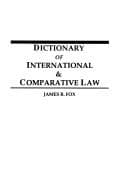 Cover image for Dictionary of international & comparative law