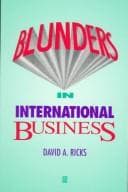 Cover image for Blunders in international business