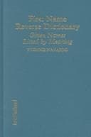 Cover image for First name reverse dictionary