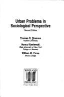 Cover image for Urban problems in sociological perspective
