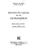 Cover image for Estatuto legal de los extranjeros