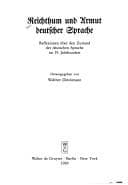 Reichthum und Armut deutscher Sprache
