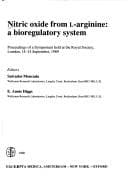 Cover image for Nitric oxide from L-arginine: a bioregulatory system