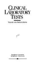 Cover image for Clinical laboratory tests