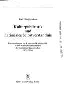 Kulturpublizistik und nationales Selbstverständnis