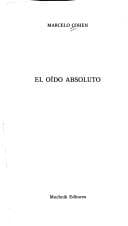 Cover image for El oído absoluto