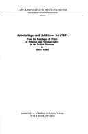 Antedatings and additions for OED