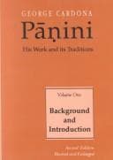 Cover image for Pāṇini, his work and its traditions