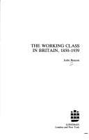 Cover image for working class in Britain, 1850-1939