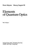 Cover image for Elements of quantum optics