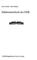 Cover image for Städtenamenbuch der DDR