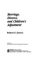Cover image for Marriage, divorce, and children's adjustment