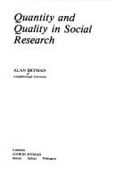 Cover image for Quantity and quality in social research
